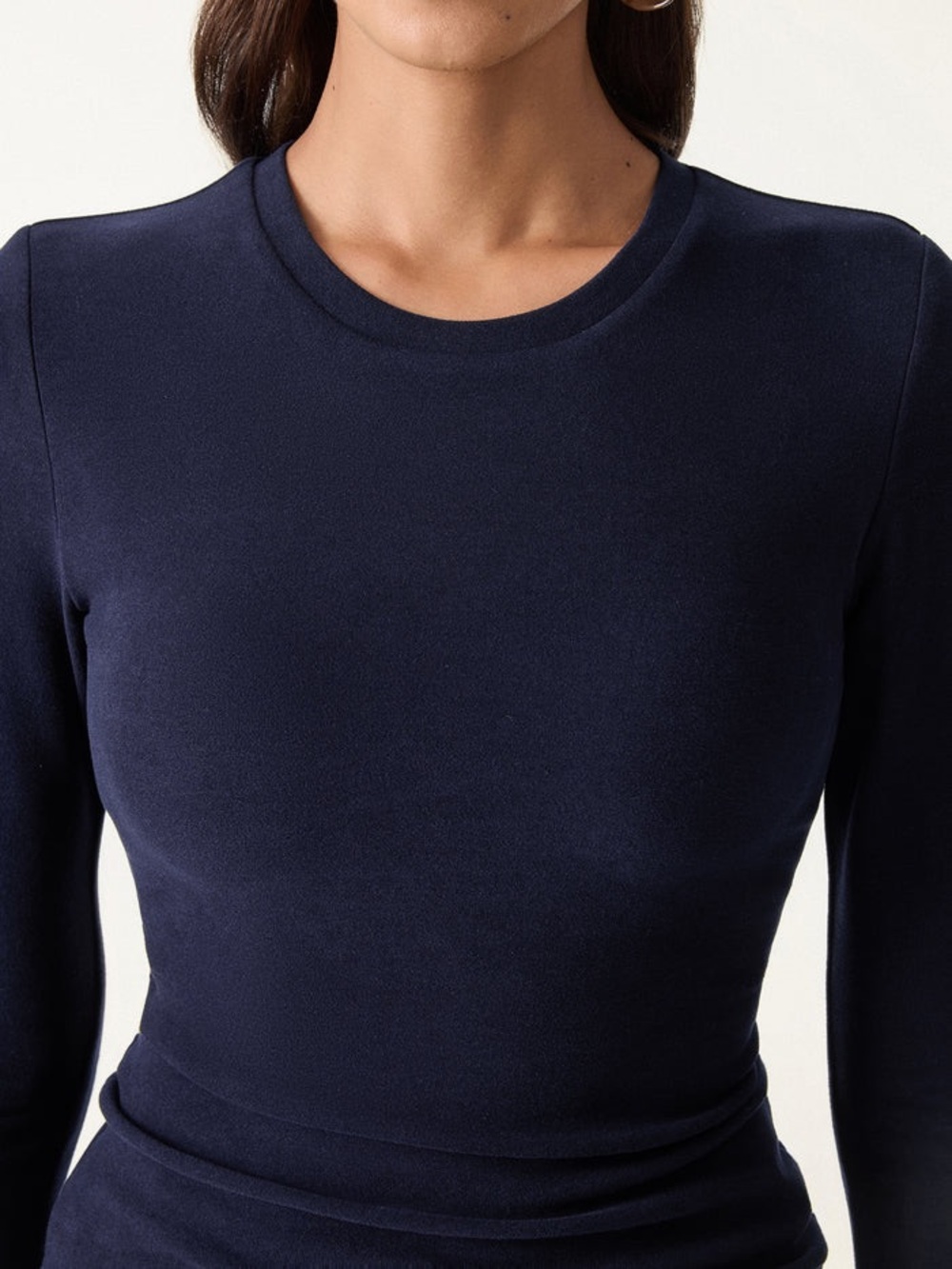 NWT OGL MaxWarm Crewneck Long Sleeve Bra Top in Smoky Navy - Picture 6 of 8